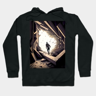 Being Courageous Confronting Fear No. 2 on a Dark Background Hoodie